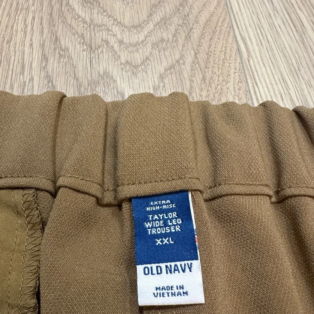 NWT Old Navy Taylor Trouser Wide Leg Pants Women XXL Brown Extra High Rise - Picture 6 of 10
